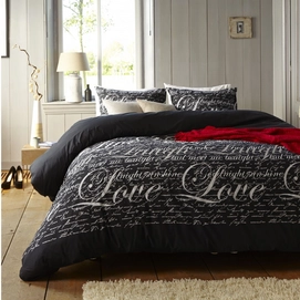 Dekbedovertrek Beddinghouse Loveday Anthracite Katoen