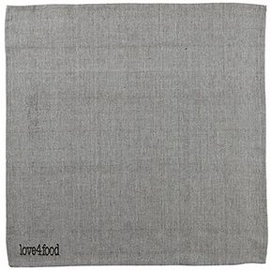 Servetten Aquanova Love4Food Grijs (set van 4)
