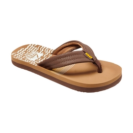 Slipper Reef Boys Little Ahi Dark Brown Stri