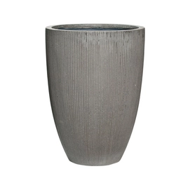Bloempot Pottery Pots Ridged Ben L Dark Grey Vertically Ridged 40 x 55 cm