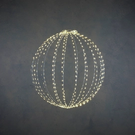 Weihnachtsbeleuchtung Luca Lighting Ball Silver Classic White 40 cm