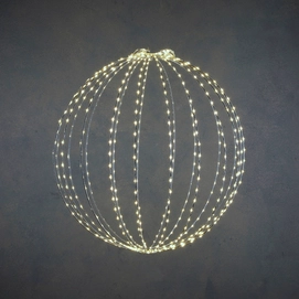 Kerstlamp Luca Lighting Ball Silver Classic White 50 cm