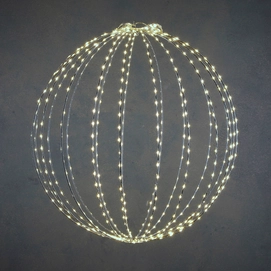 Weihnachtsbeleuchtung Luca Lighting Ball Silver Classic White 60 cm