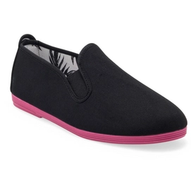 Slipper Flossy Sole Colour Luna Schwarz Pink