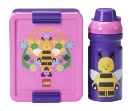Lunchset Lego Bee Paars