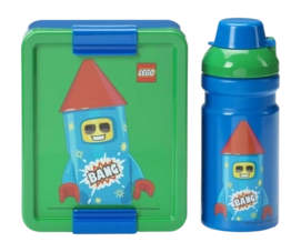 Lunchset Lego Rocket Blauw