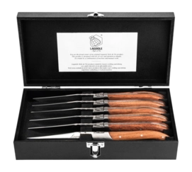Couteau à Steak Laguiole Style de Vie Luxury Line Pakka Rose (6-pièces)