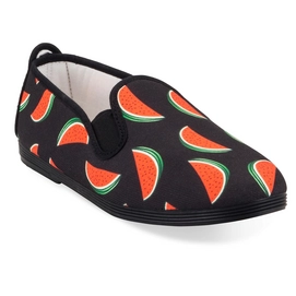 Slipper Flossy Prints Malaga Schwarz