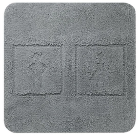 Toilet Mat Sealskin Man&Woman Dark Grey (Square)