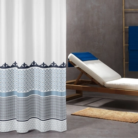 Shower Curtain Sealskin Marrakech Blue
