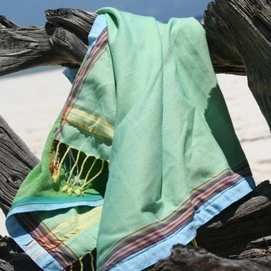 Kikoy Pure Kenya Masai Green Badstof Kids