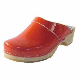 Medizinische Clogs Holland Traditionals Rot Lack-Schuhgröße 46 - 47