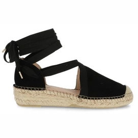 Fred de la Bretoniere 152010166 Espadrille Luxury Suede Black Damen