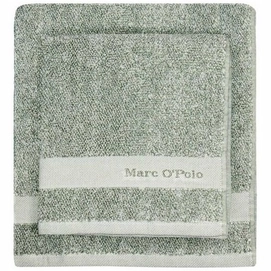 Gastendoek Marc O'Polo Melange Pine Green Off White
