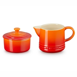 Coffret Pot à Lait et Sucrier Le Creuset Rouge Orange (2-Pieces)