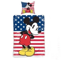 Dekbedovertrek Mickey Mouse USA Katoen