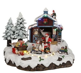 Luville Village Santa With Deer Adapter Included