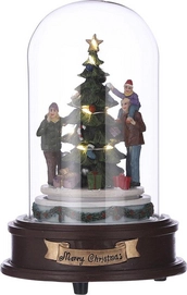 Luville Globus mit Weihnachtsbaum batteriebetrieben