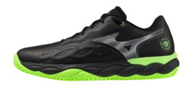 Mizuno Unisex Wave Enforce Court Padel Black/Foliage Green/Glowing Apple