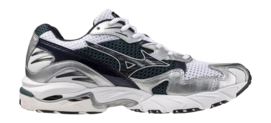 Mizuno Unisex Wave Rider 10 White/Baritone Blue/Deep Teal