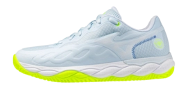Mizuno Women Wave Enforce Court CC Ice Water/Lightning Yellow/Ancient Water