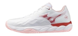 Mizuno Women Wave Enforce Court CC White/Pinkesque/Barbados Cherry