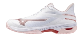 Mizuno Women Wave Exceed Court CC White/Pinkesque/Barbados Cherry