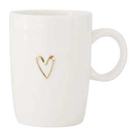 Mok Zusss Lijn Hartje Wit / Goud 500 ml