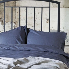 Extra Kussensloop VT Wonen Momo Dark Grey/Blue Linnen-60 x 70 cm