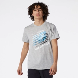 T-Shirt New Balance Hommes Graphic Heathertech Tee Athletic Grey Heather