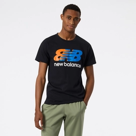 T-Shirt New Balance Graphic Heathertech Tee Men Black Multi-S
