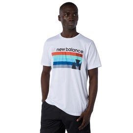 T-Shirt New Balance Men Graphic Heathertech Tee White Multi