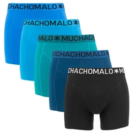 Boxershort Muchachomalo Light Cotton Solid Men Black Petrol Darkblue Darkgreen blue 5-Pack