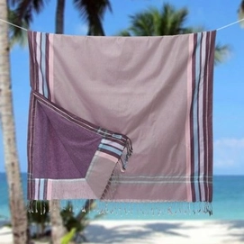 Kikoy Pure Kenya Violet Multiple Doux Tissu Eponge