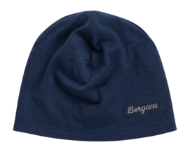 Muts Bergans Kids Bergans Wool Beanie Navy Blue/Solid Grey Maat 52