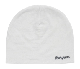 Muts Bergans Unisex Allround Thin Merino Beanie Arctic White Aansluitende pasvorm