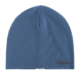 Muts Bergans Unisex Allround Thin Merino Beanie Granite Blue Nauwsluitende pasvorm