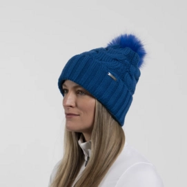 Muts KJUS Women POM Beanie Sapphire Stretch Fit