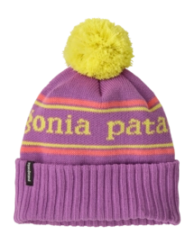Muts Patagonia Kids Powder Town Beanie Park Stripe: Brisk Purple