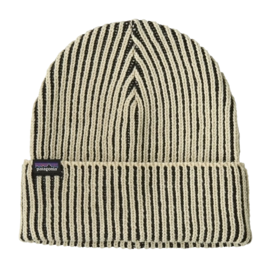 Muts Patagonia Unisex Fishermans Rolled Beanie Contrast Stripe: Black
