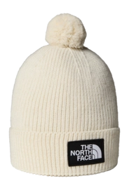 Muts The North Face Unisex Tnf Logo Box Pom Beanie White Dune