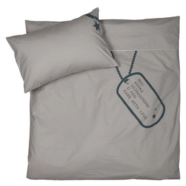 Dekbedovertrek Koeka Ledikant Name Tag Soft Taupe