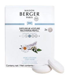 Navulling Maison Berger Autoparfum Musc Cocoon 2 Stuks