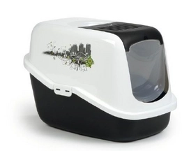 Kattenbak Savic Nestor Urban Zwart Wit
