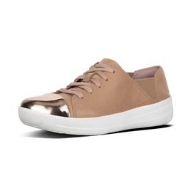 FitFlop F-Sporty Mirror-Toe Leather Nude