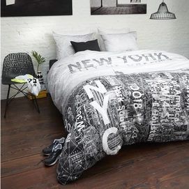 Bettwäsche Beddinghouse NY City of Dreams Schwarz Renforcé