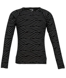 Longsleeve Icebreaker Kids 200 Oasis LS Crewe Napasoq Lines Black