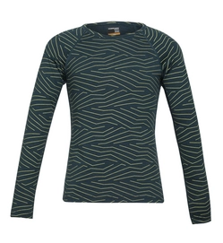 Longsleeve Icebreaker Kids 200 Oasis LS Crewe Napasoq Lines Nightfall