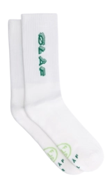 Socken Olaf Hussein Triple Italic Herren White / Ocean Green