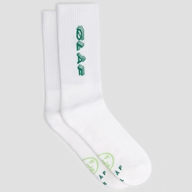 Socks Olaf Men Triple Italic White/ Ocean Green-Schoenmaat 40 - 46